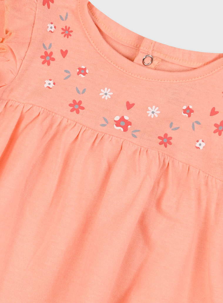 Set t-shirt and shorts for baby girls (0 - 18 months) | CORAL