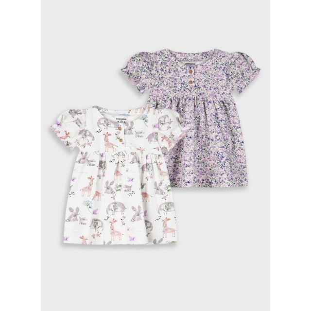 Set 2 dresses for baby girls (0 - 18 months) | ALL OVER PRINT