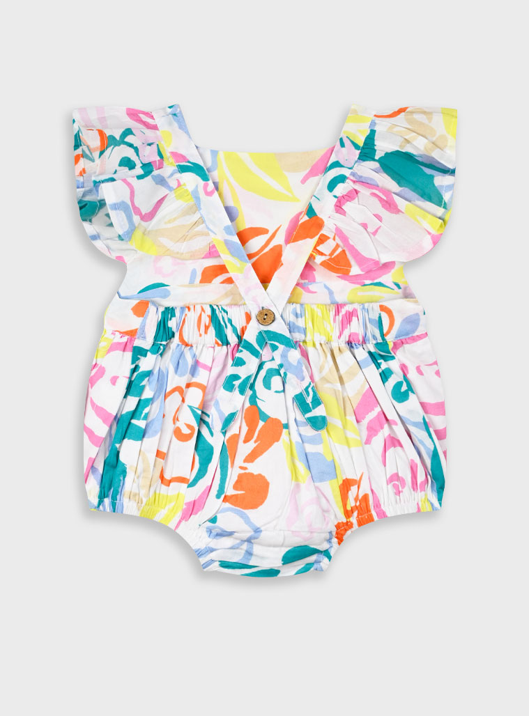 Printed romper for baby girls (3 - 18 months) | ALL OVER PRINT