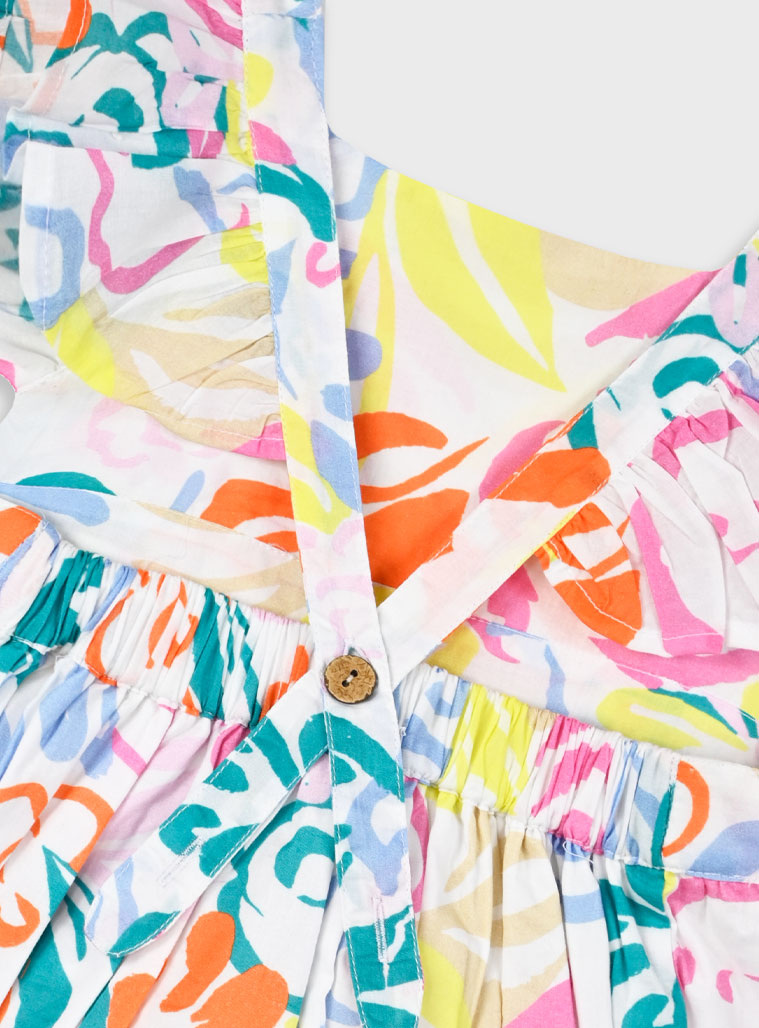 Printed romper for baby girls (3 - 18 months) | ALL OVER PRINT