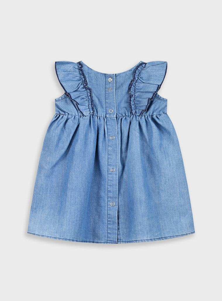 Denim dress for baby girls (3 - 24 months) | BLUE DENIM