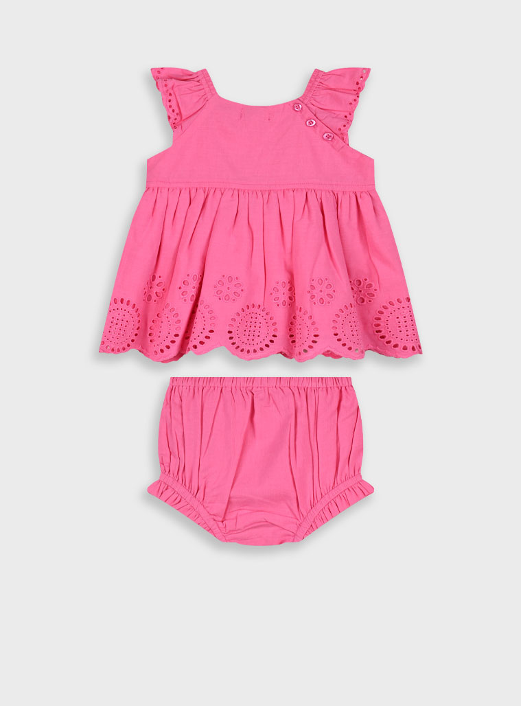 Set shirt and diaper cover for babby girls (3 - 18 months) | STRAWBERRY