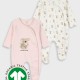 Set of 2 rompers for baby girls (premature - 9 months) | LIGHT PINK