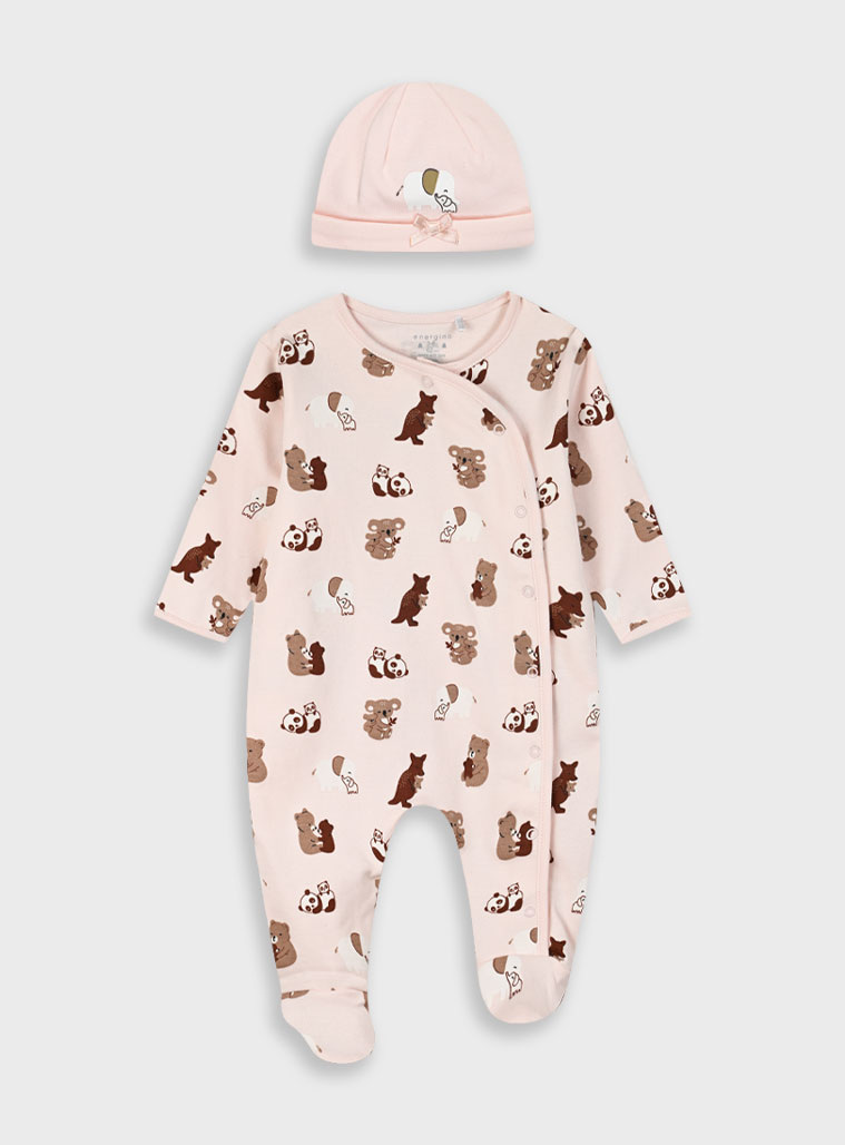 Σετ δώρου 4τμχ για βρεφικό κορίτσι (0 - 18 μηνών) | ΑΝΟΙΧΤΟ ΡΟΖ