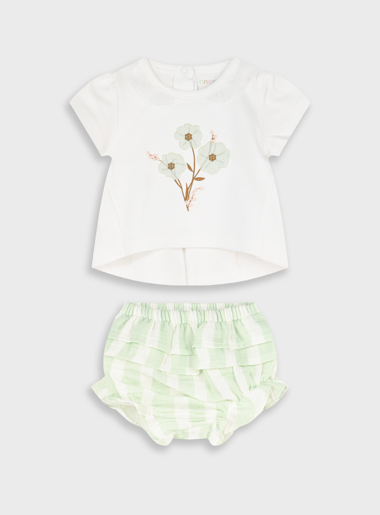 Set t-shrit with shorts | STRIPPED PRINT