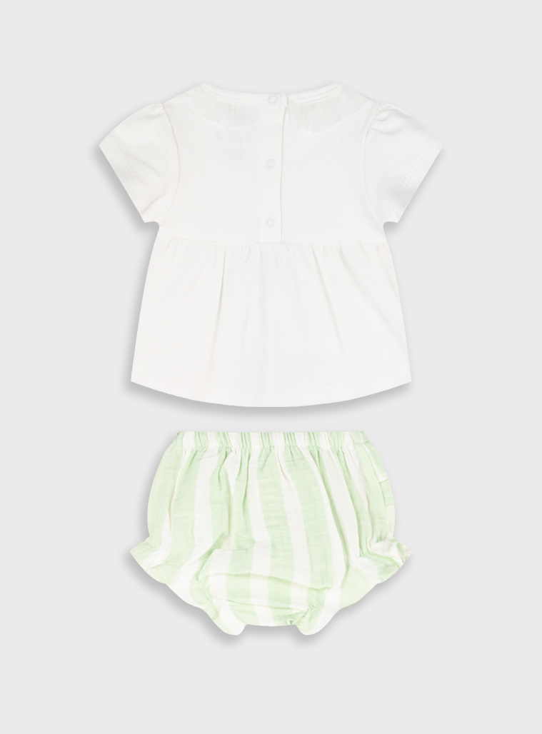 Set t-shrit with shorts | STRIPPED PRINT