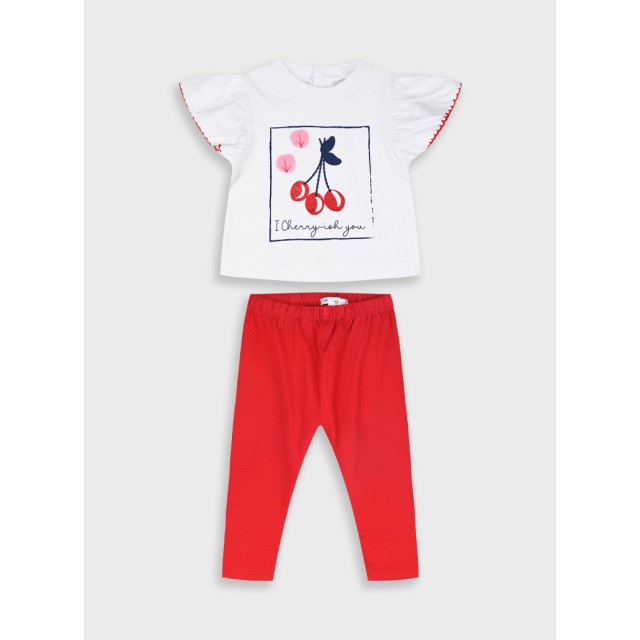 Set shirt with leggings | RED