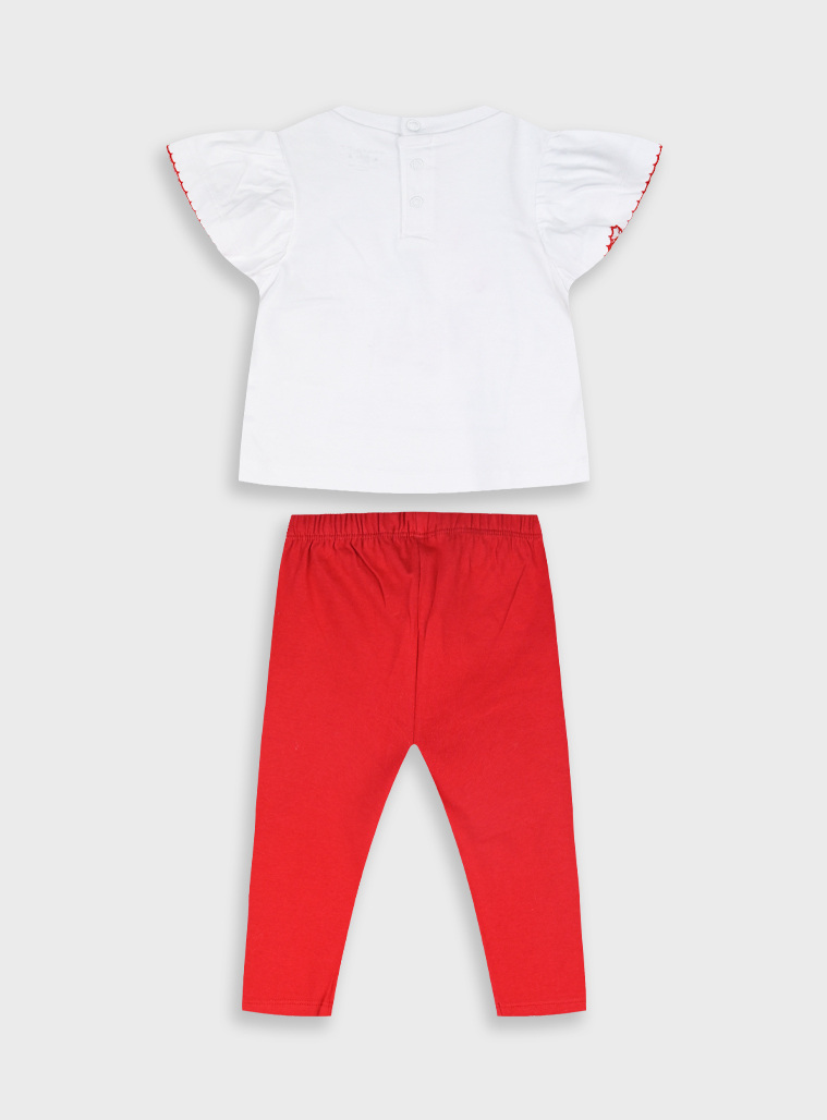 Set shirt with leggings | RED
