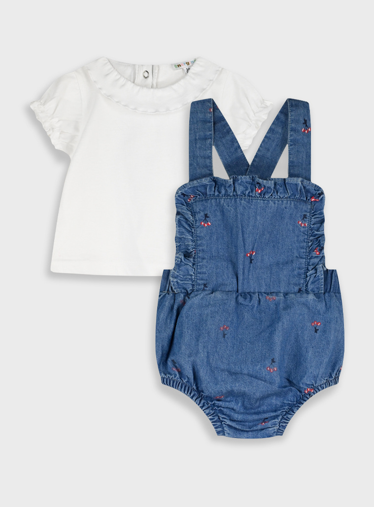 Set shirt with overalls | ALL OVER PRINT