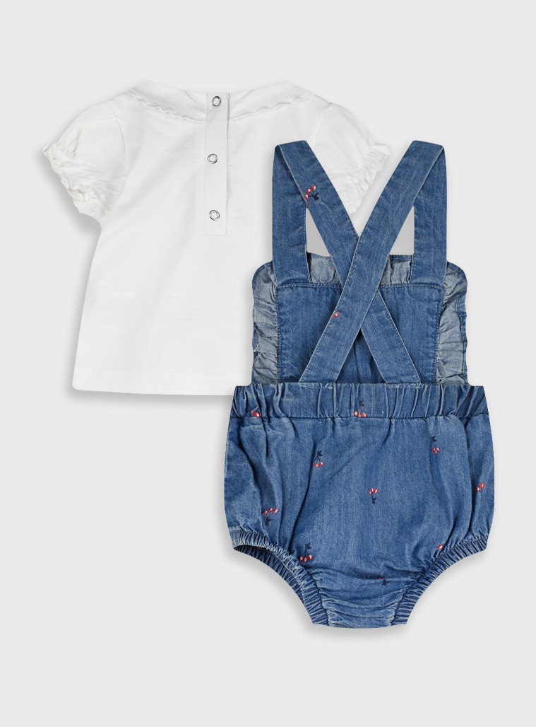 Set shirt with overalls | ALL OVER PRINT