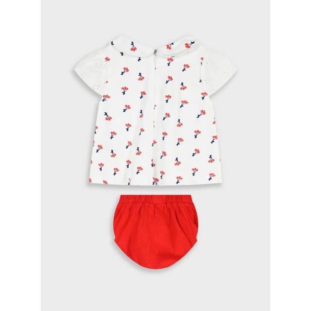 Set shirt with diaper cover | Rosso