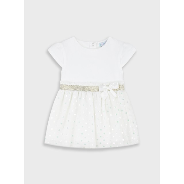 Dress with tulle | DOTTED PRINT