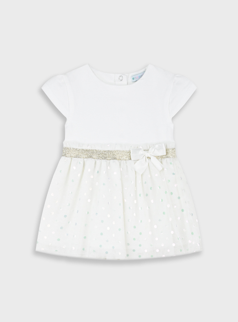 Dress with tulle | DOTTED PRINT