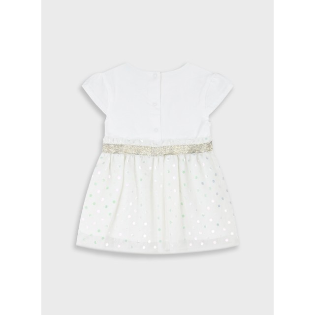Dress with tulle | DOTTED PRINT