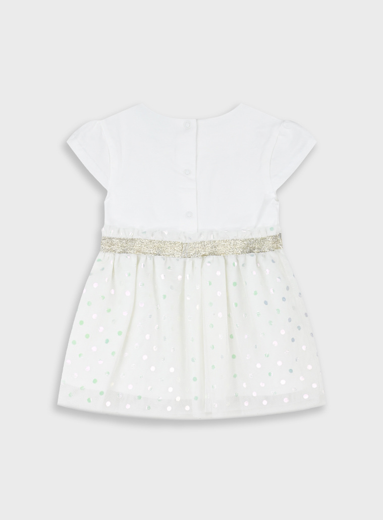 Dress with tulle | DOTTED PRINT