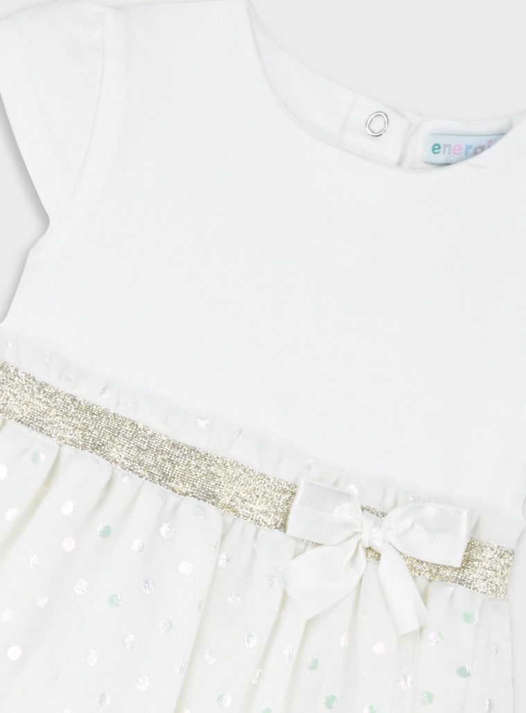 Dress with tulle | DOTTED PRINT