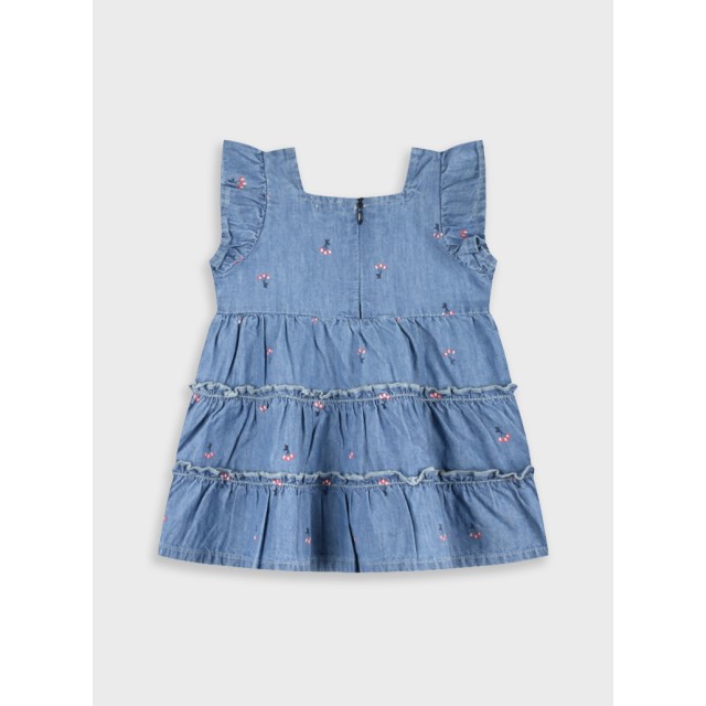 Dress with embroidery | ALL OVER PRINT