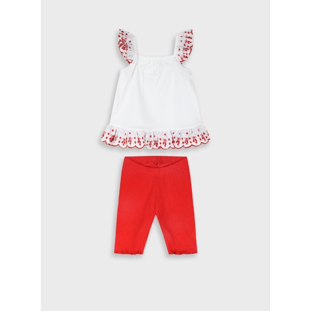 Set shirt with leggings | RED