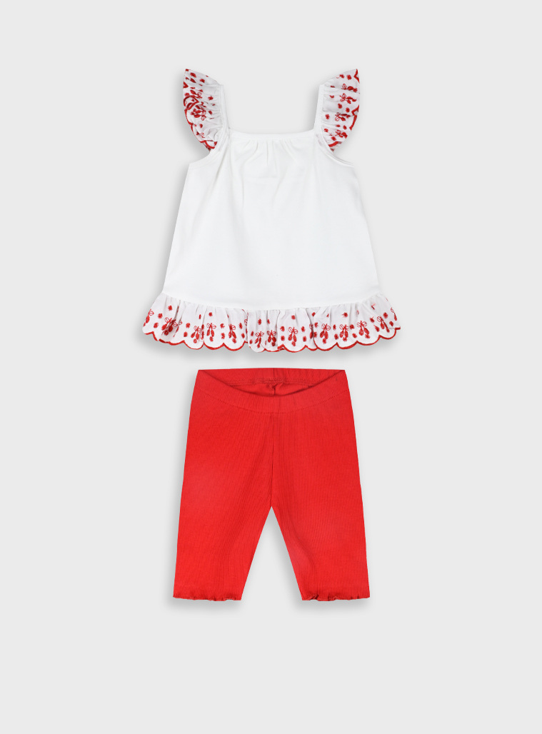 Set shirt with leggings | RED