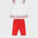 Set shirt with leggings | RED