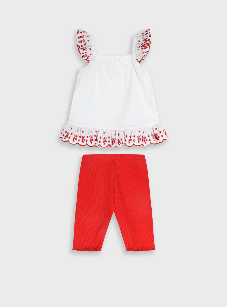 Set shirt with leggings | RED