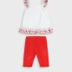 Set shirt with leggings | RED