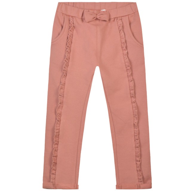Trousers with frills | PEARL PINK