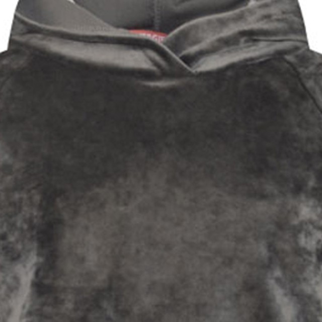 Βελουτέ μπλούζα με κουκούλα | ΣΚΟΥΡΟ ΓΚΡΙ