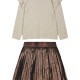 Girl΄s set polka dot blouse with skirt | BRONZE