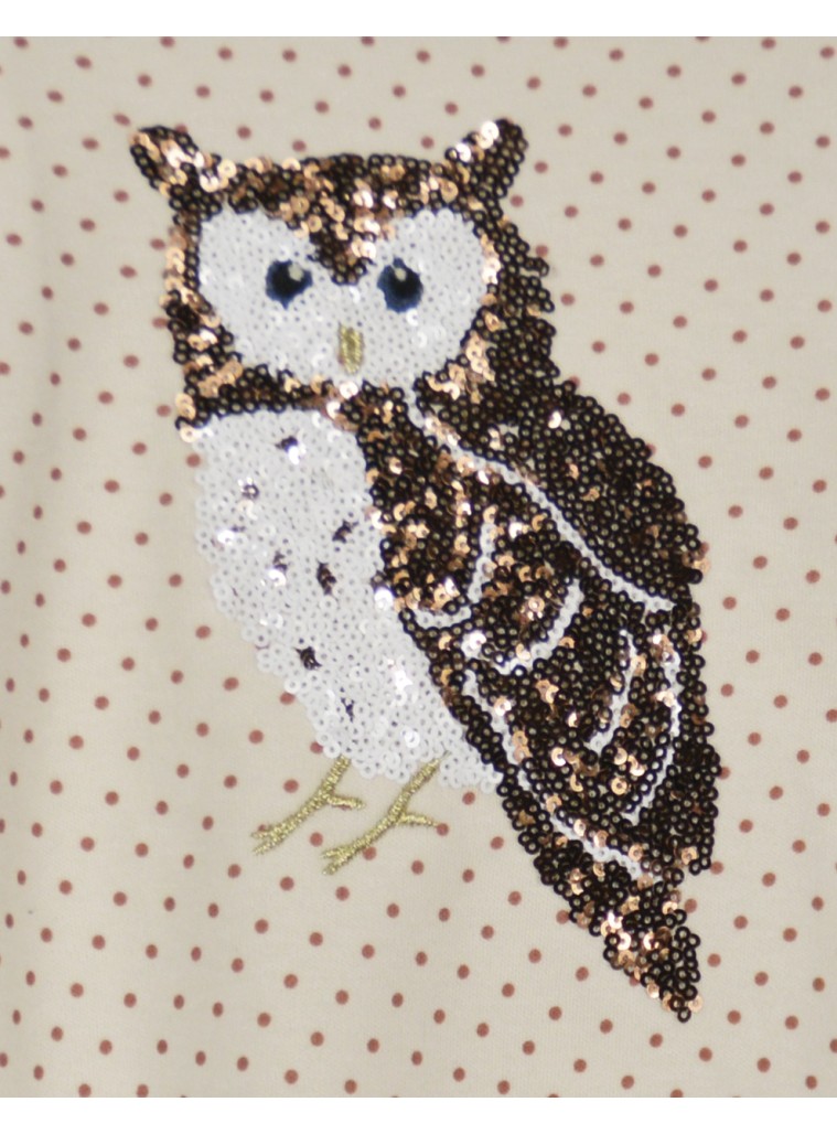 Girl΄s set polka dot blouse with skirt | BRONZE