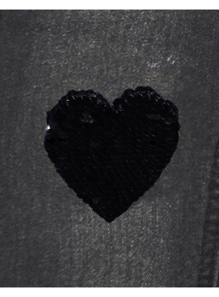 Girl΄s jeans with elastic waistband | GREY DENIM