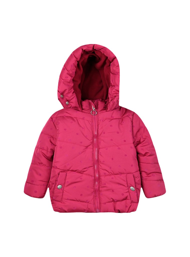 Girl΄s puffer jacket with hood | ORCHID
