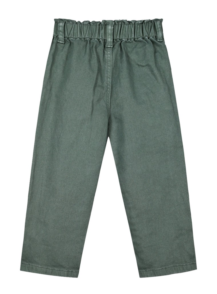 Girl΄s elastic, wide leg pants | DESERT GREEN