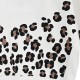 Girl΄s raglan fleece blouse with leopard animal print | ECRU