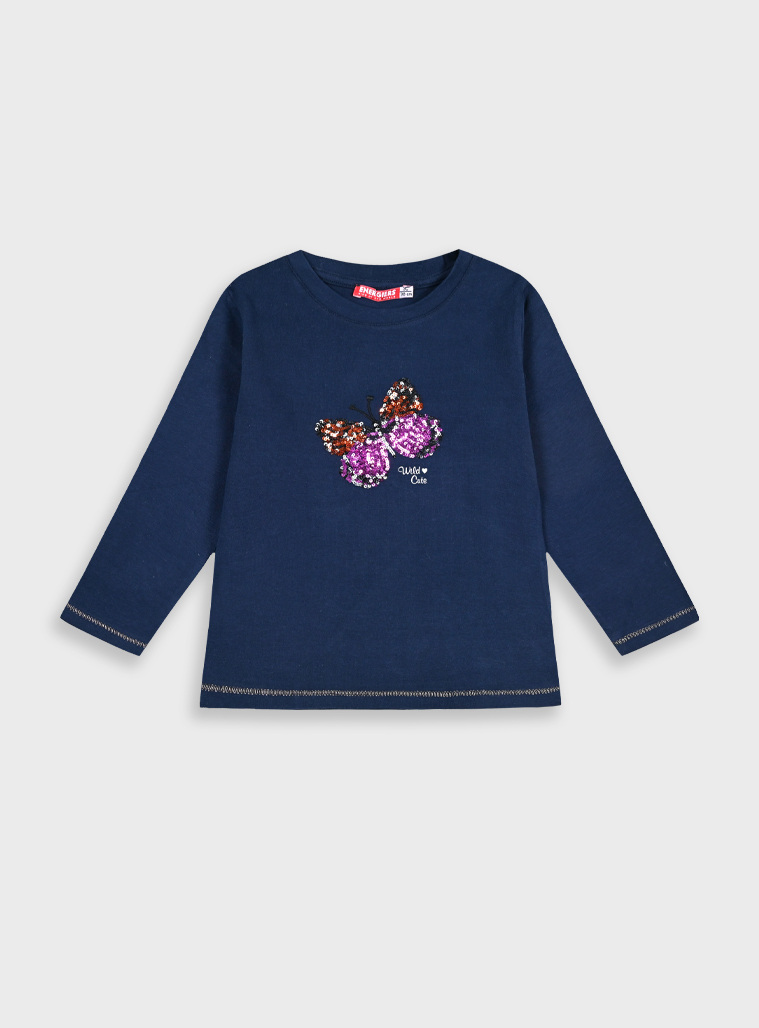 Μπλούζα μακό με παγιέτες για κορίτσι | ΜΑΡΕΝ