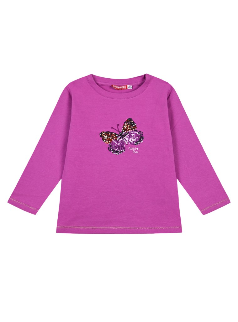 Girl΄s jersey blouse with sequins | DAHLIA