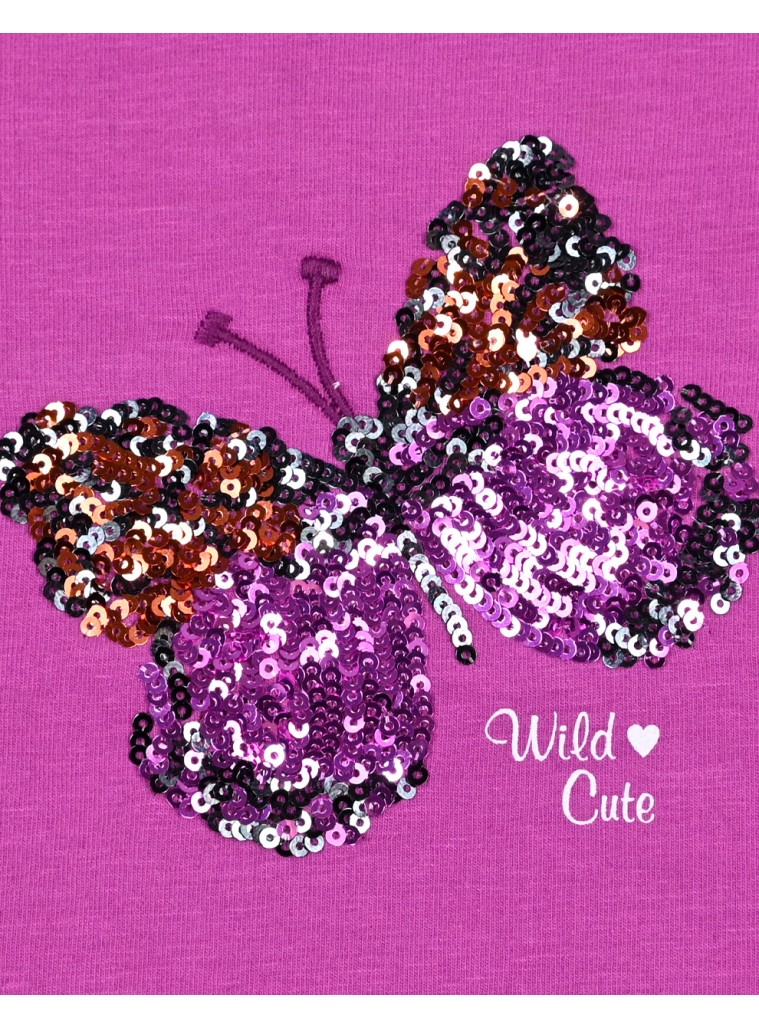 Girl΄s jersey blouse with sequins | DAHLIA