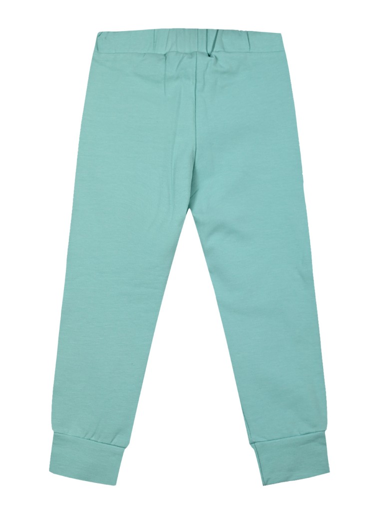 Girl΄s elastic,fleece pants with lurex | MINT GREEN