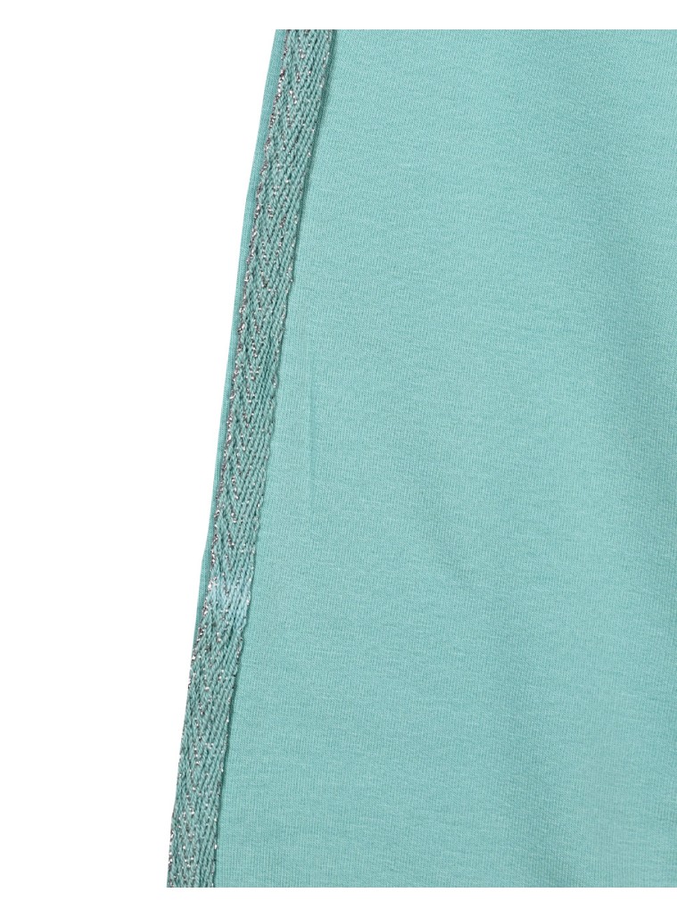 Girl΄s elastic,fleece pants with lurex | MINT GREEN