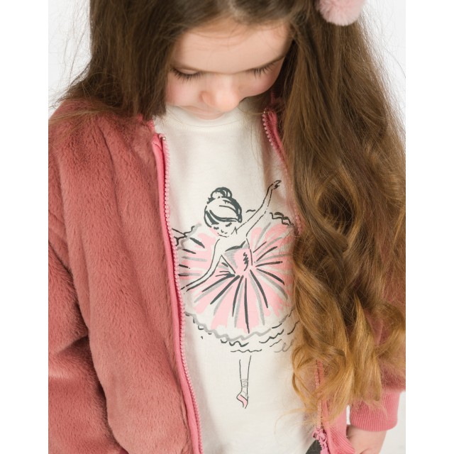 Μπλούζα μακό με τύπωμα για κορίτσι | ΕΚΡΟΥ Μπλούζα μακό με τύπωμα για κορίτσι | ΕΚΡΟΥ