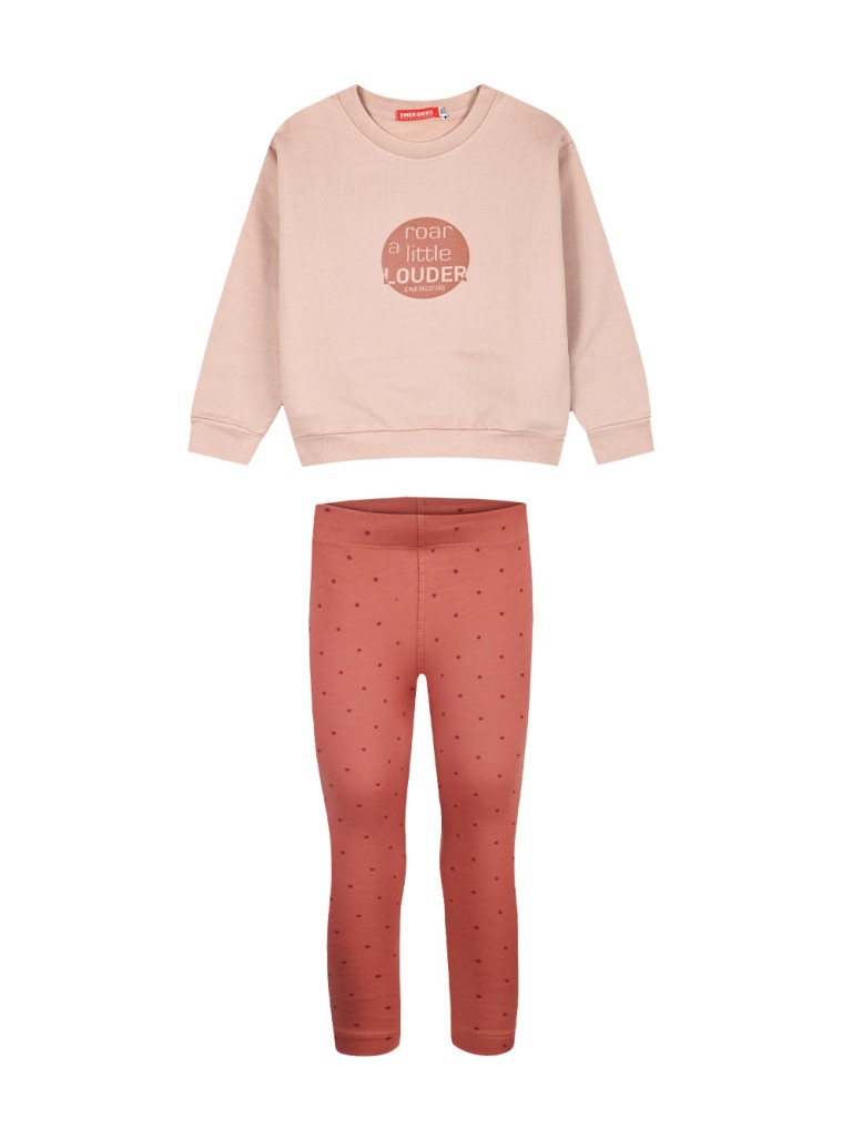 Σετ φούτερ μπλούζα και μακρύ κολάν πουά για κορίτσι | ΚΕΡΑΜΙΔΙ
