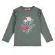Girl΄s jersey blouse with print | DESERT GREEN