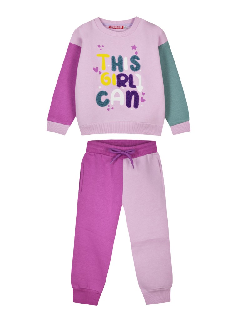 Girl΄s block colour fleece set | DAHLIA Girl΄s block colour fleece set | DAHLIA
