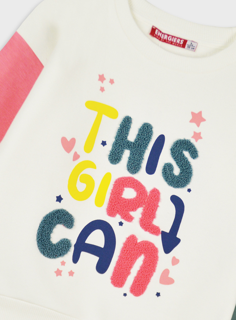 Girl΄s block colour fleece set | LIGHT CORAL