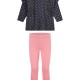 Girl΄s jersey set with polka dot blouse and long leggings | PAPAYA