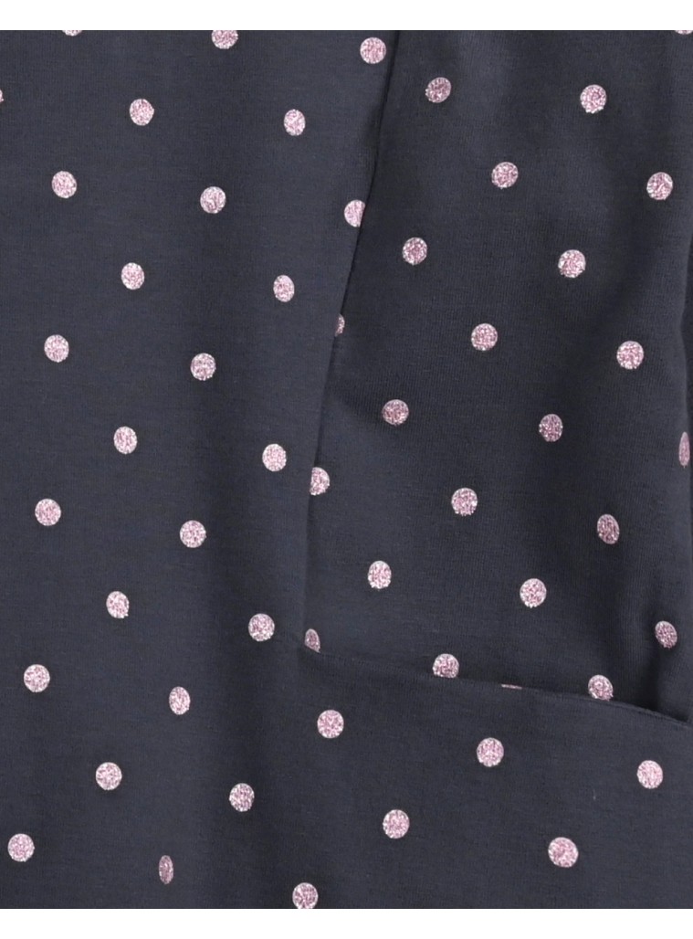 Girl΄s jersey set with polka dot blouse and long leggings | PAPAYA