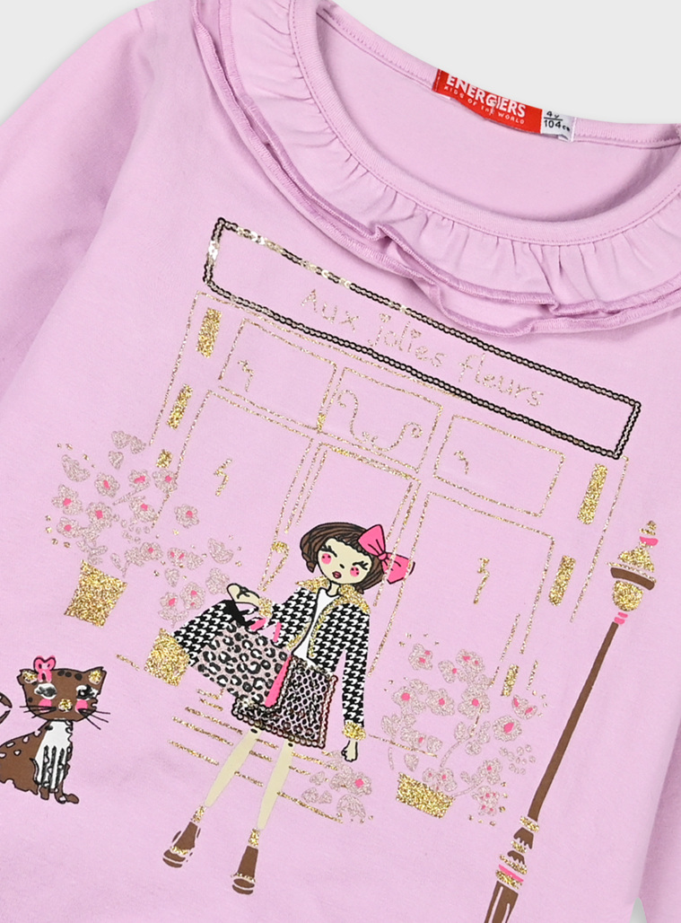 Cotton set with print for girls | DAHLIA