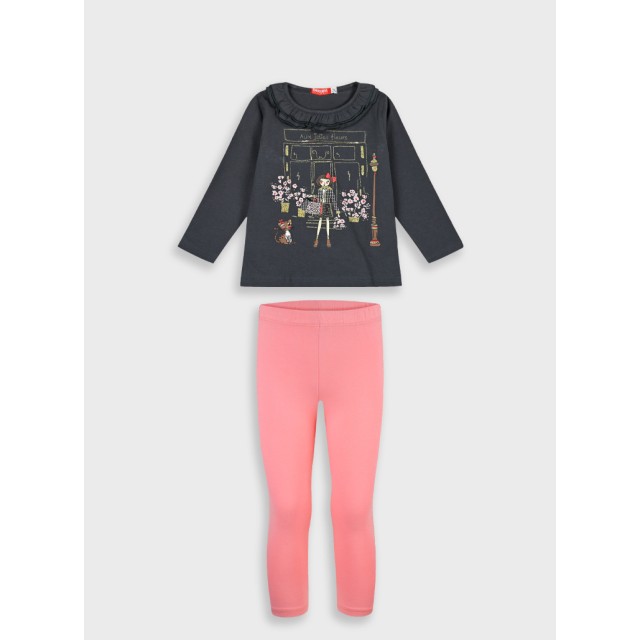 Cotton set with print for girls | FRAISE