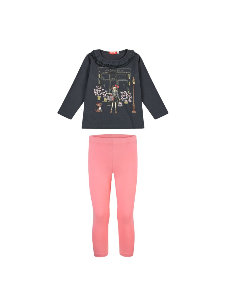 Cotton set with print for girls | FRAISE