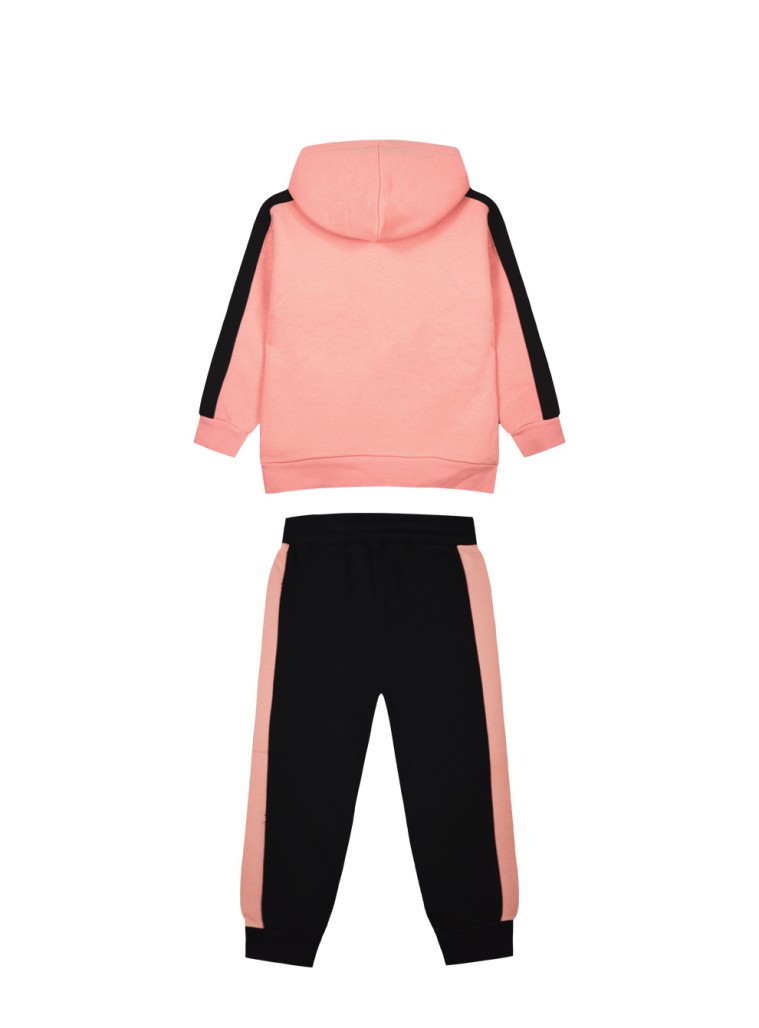 Βαμβακερή φούτερ φόρμα για κορίτσι με κουκούλα και τύπωμα | ΠΑΠΑΓΙΑ Βαμβακερή φούτερ φόρμα για κορίτσι με κουκούλα και τύπωμα | ΠΑΠΑΓΙΑ